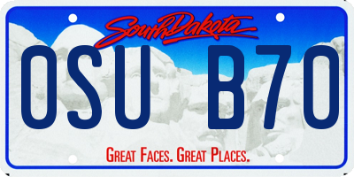 SD license plate 0SUB70