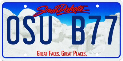 SD license plate 0SUB77