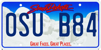 SD license plate 0SUB84