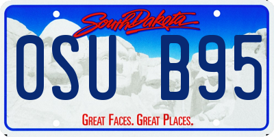 SD license plate 0SUB95