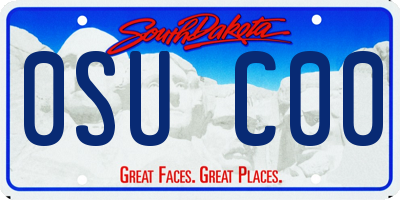 SD license plate 0SUC00