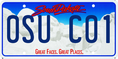 SD license plate 0SUC01
