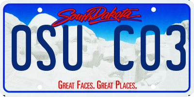 SD license plate 0SUC03