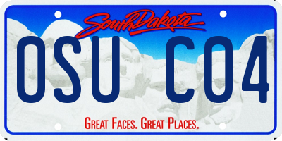 SD license plate 0SUC04