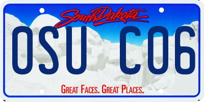 SD license plate 0SUC06