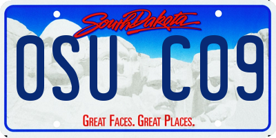SD license plate 0SUC09