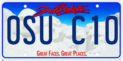 SD license plate 0SUC10