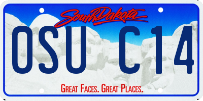 SD license plate 0SUC14