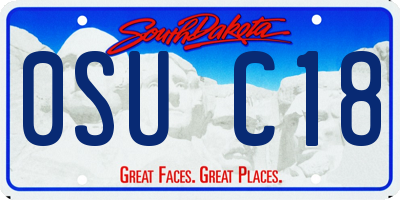 SD license plate 0SUC18