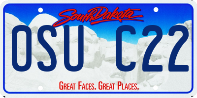 SD license plate 0SUC22