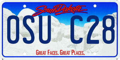SD license plate 0SUC28