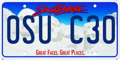 SD license plate 0SUC30