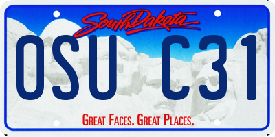 SD license plate 0SUC31