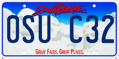 SD license plate 0SUC32