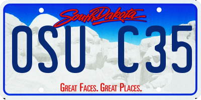 SD license plate 0SUC35