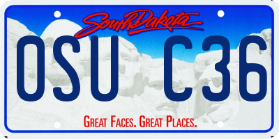 SD license plate 0SUC36