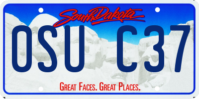 SD license plate 0SUC37