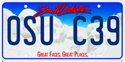 SD license plate 0SUC39