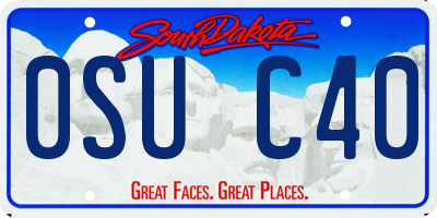 SD license plate 0SUC40