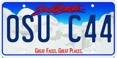 SD license plate 0SUC44
