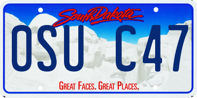 SD license plate 0SUC47