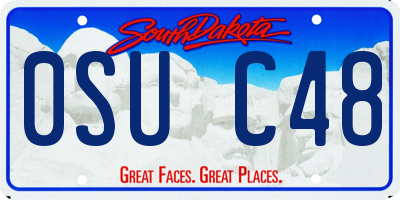 SD license plate 0SUC48