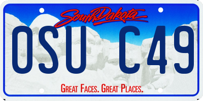 SD license plate 0SUC49