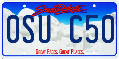SD license plate 0SUC50