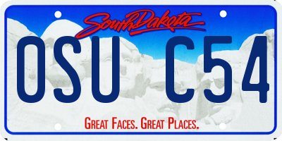 SD license plate 0SUC54