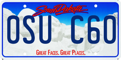 SD license plate 0SUC60