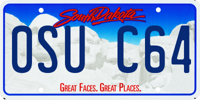 SD license plate 0SUC64