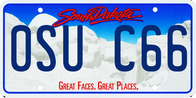 SD license plate 0SUC66