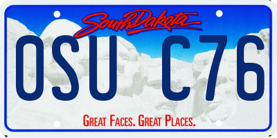 SD license plate 0SUC76