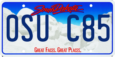 SD license plate 0SUC85