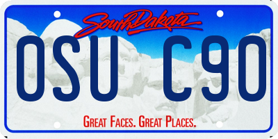 SD license plate 0SUC90