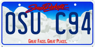 SD license plate 0SUC94