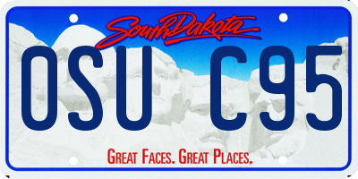 SD license plate 0SUC95
