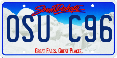 SD license plate 0SUC96