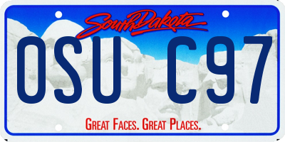 SD license plate 0SUC97
