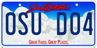 SD license plate 0SUD04