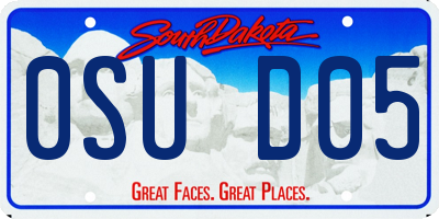 SD license plate 0SUD05