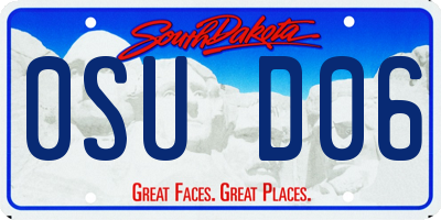 SD license plate 0SUD06