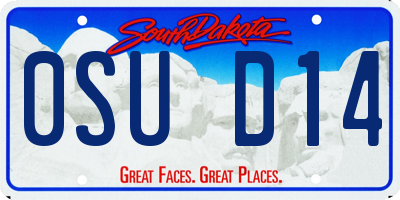 SD license plate 0SUD14