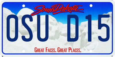 SD license plate 0SUD15