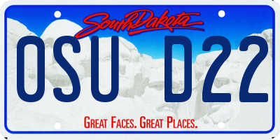 SD license plate 0SUD22