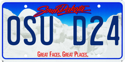 SD license plate 0SUD24