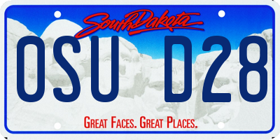 SD license plate 0SUD28