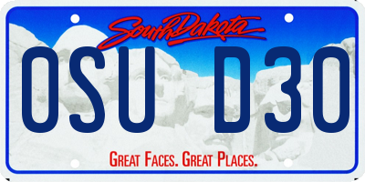 SD license plate 0SUD30