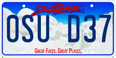 SD license plate 0SUD37