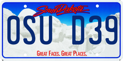 SD license plate 0SUD39